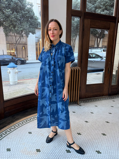 Elise Dress Indigo Print Liberté by Ombre Claire