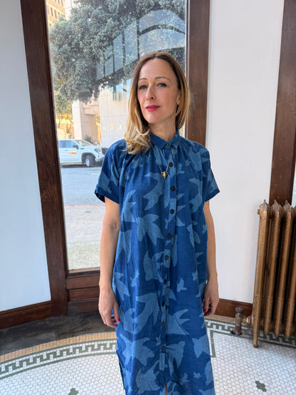 Elise Dress Indigo Print Liberté by Ombre Claire