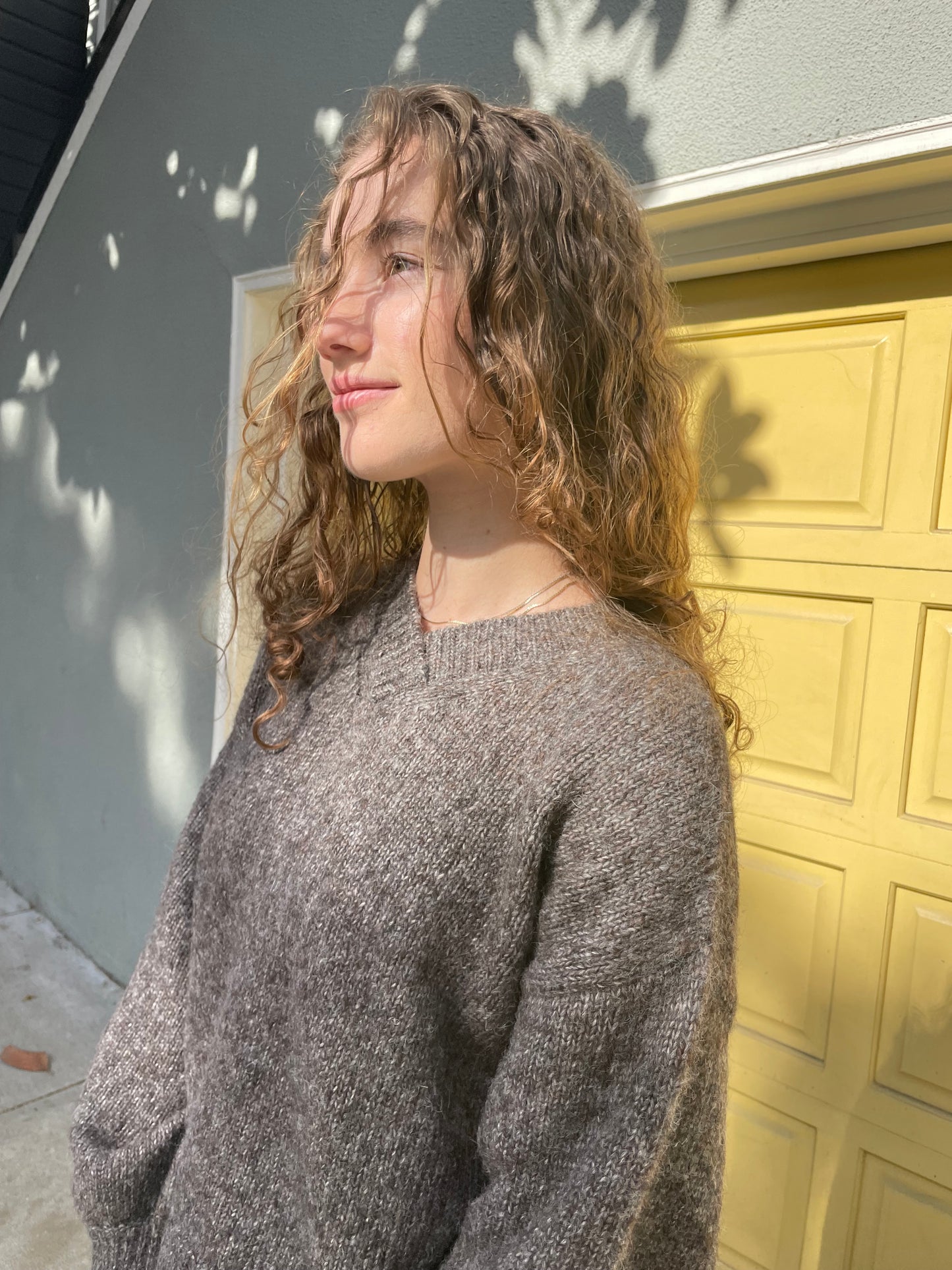 Hand-loomed Iron Félix Sweater, Undyed Alpaca