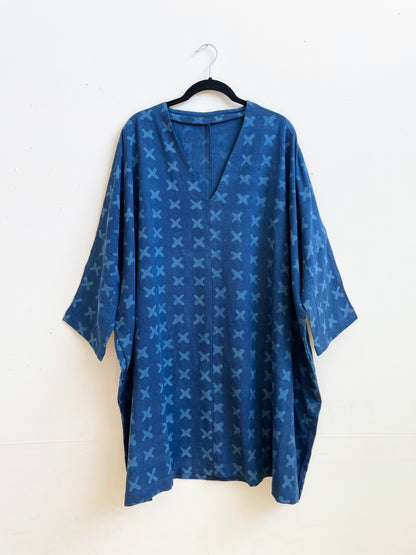 Dress Indigo Cross