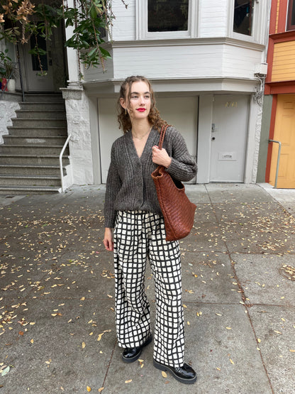 Omar Black Grid Pants