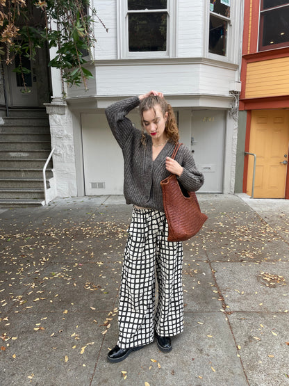 Omar Black Grid Pants