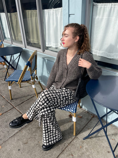 Omar Black Grid Pants