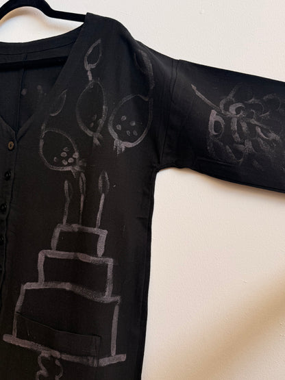 #111 Hand-painted Jumpsuit M/L - Le Gâteau