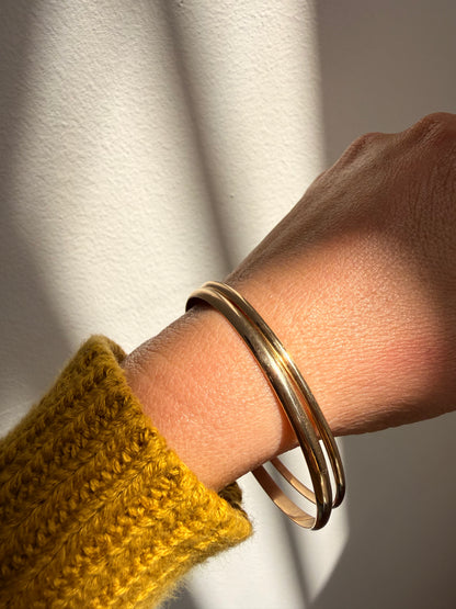 Dome Duo - 14K Gold