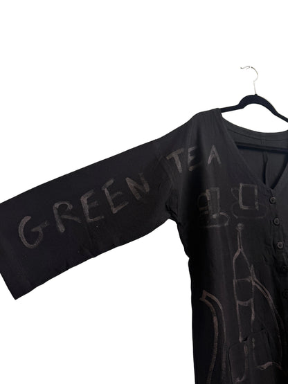 #113 Hand-painted Jumpsuit M/L - Tea Time