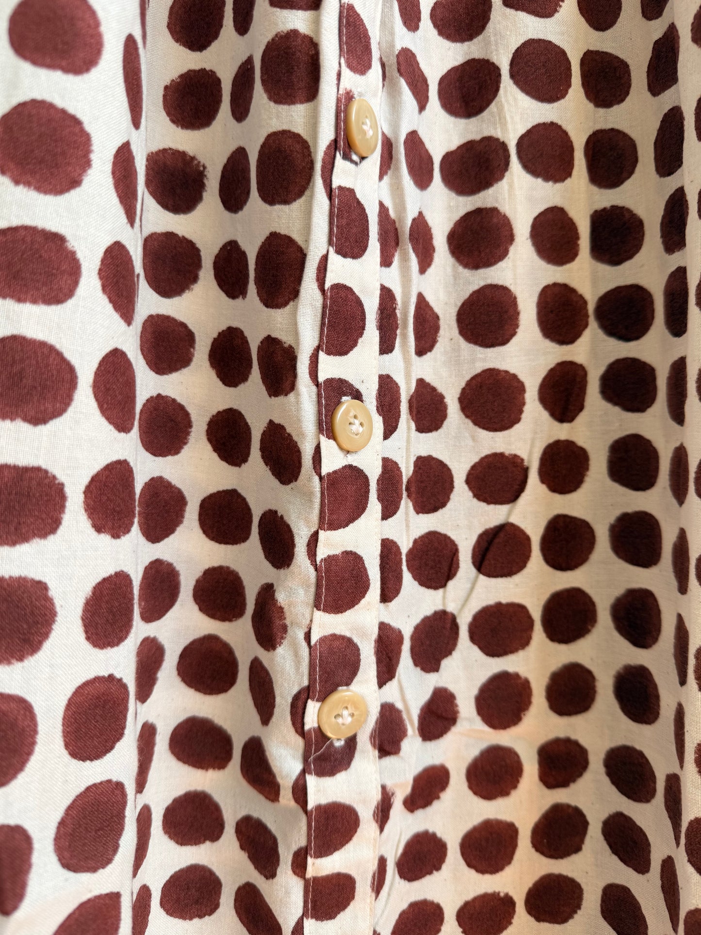 Elise Dress Brown Big Dots