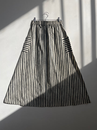 Tilda Skirt Thin Stripes Black