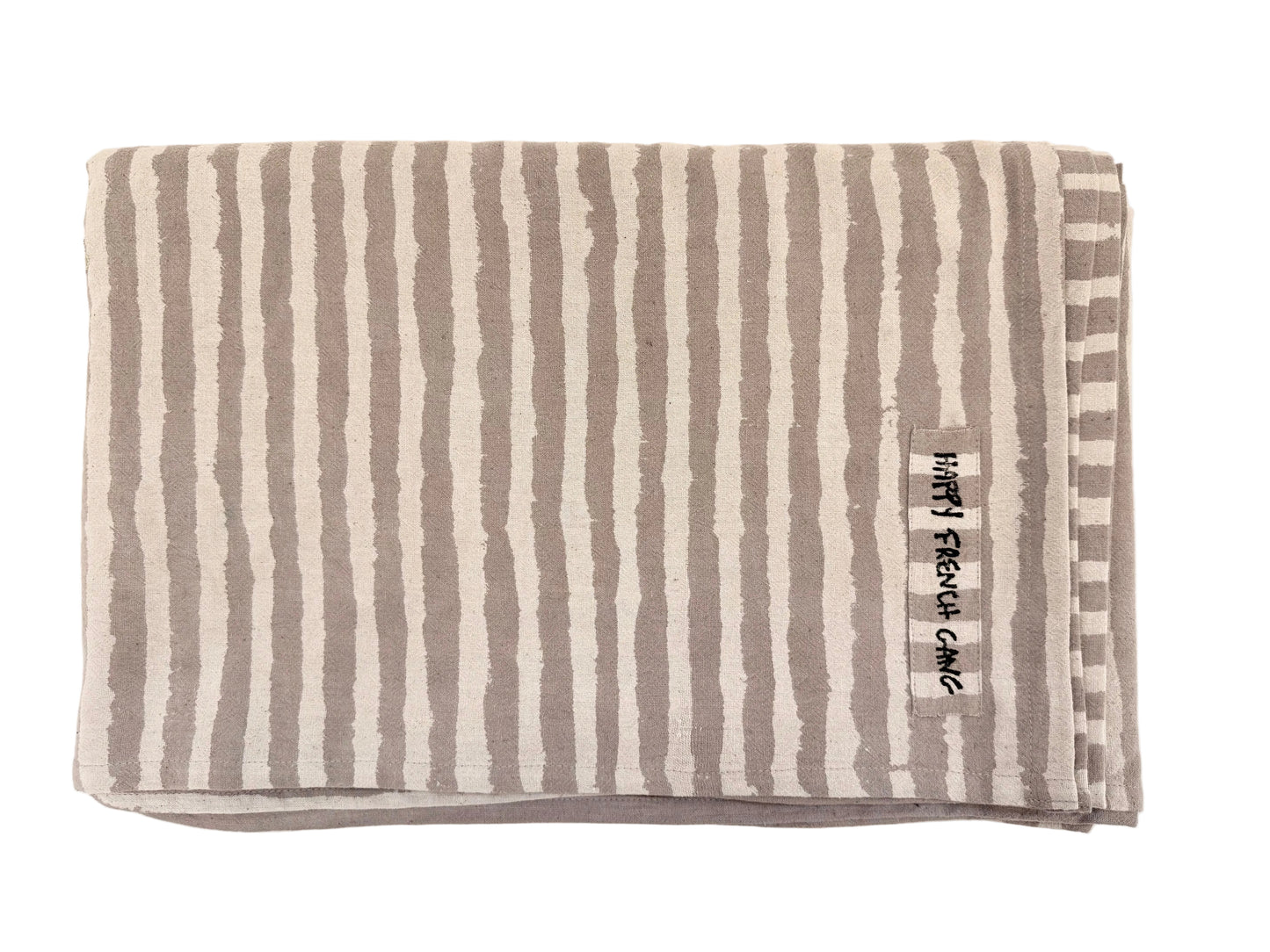 Large Rayé Throw Grey - 90x68in