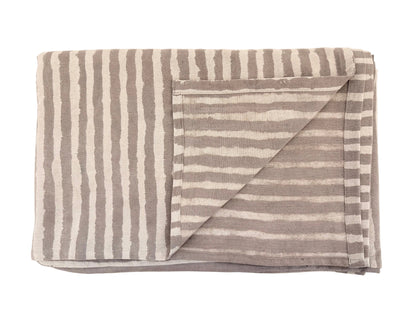 Large Rayé Throw Grey - 90x68in