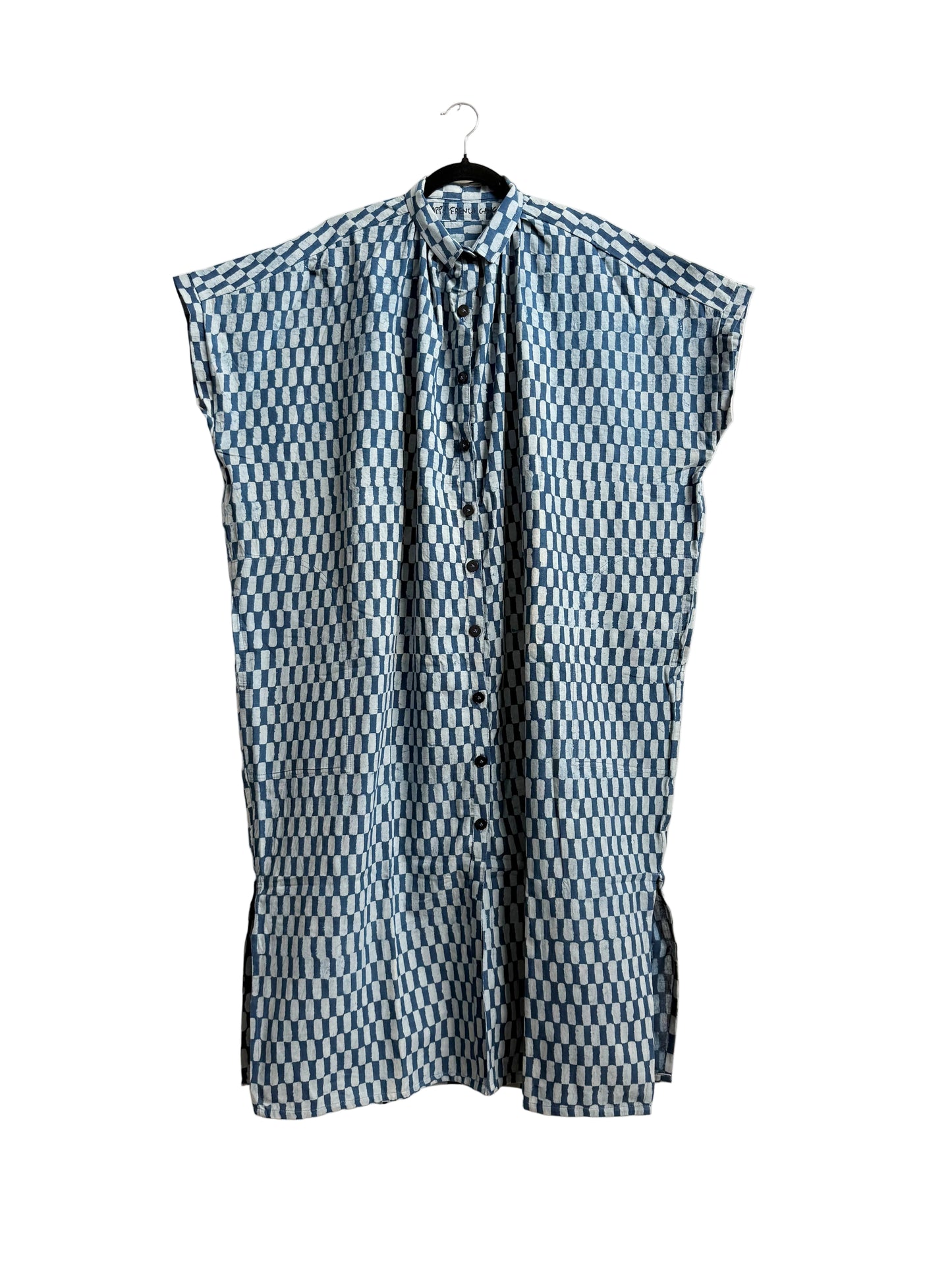 Elise Dress Indigo Petit Rectangle
