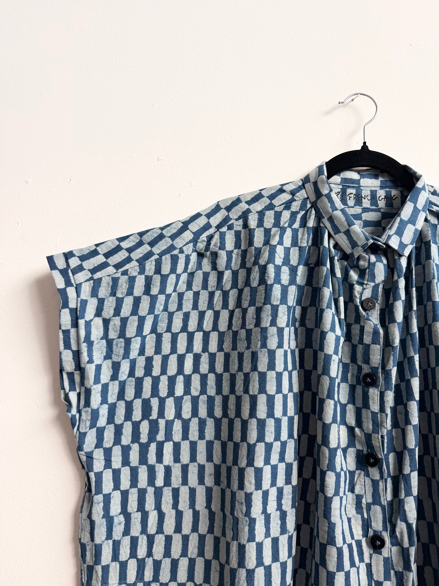 Elise Dress Indigo Petit Rectangle