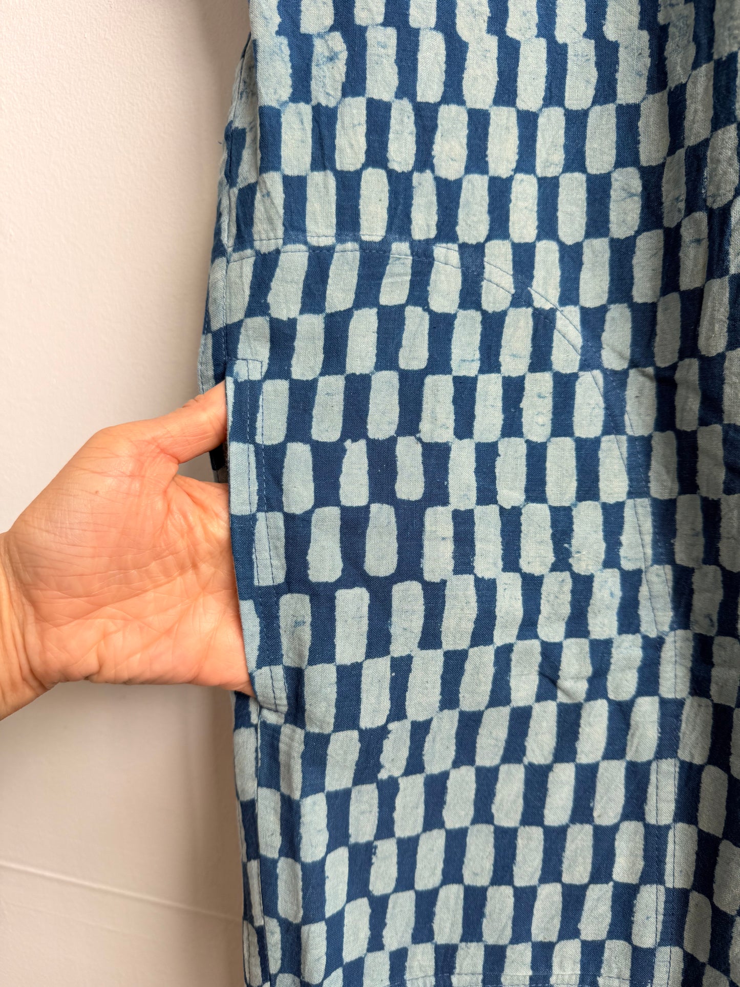 Elise Dress Indigo Petit Rectangle