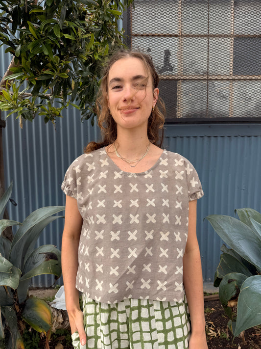 Zélia Top Grey Cross