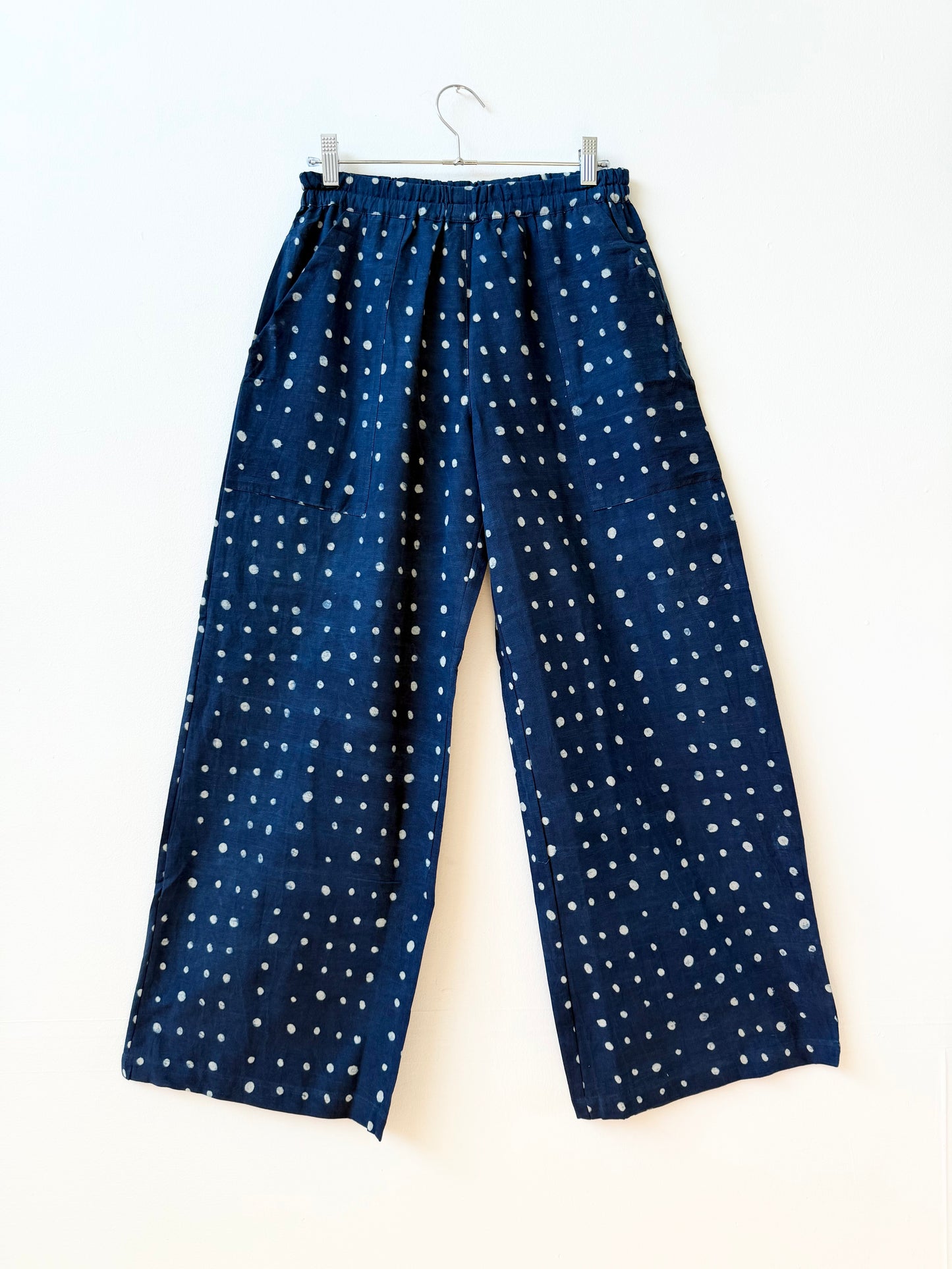 Omar Indigo Small Dots Pants