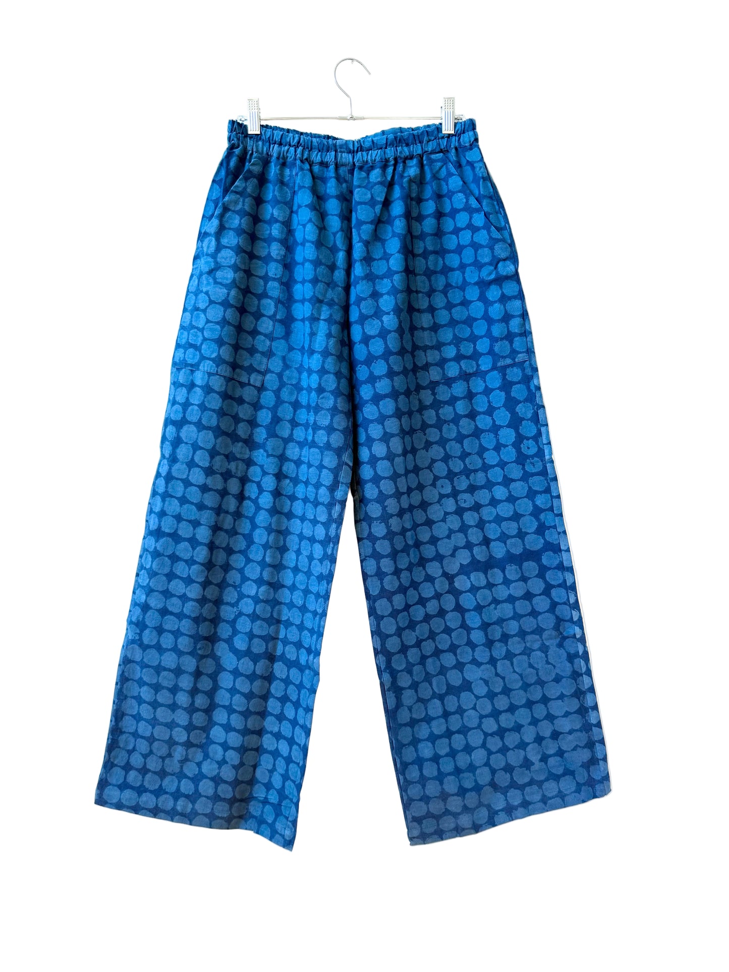 Omar Indigo Big Dots Pants