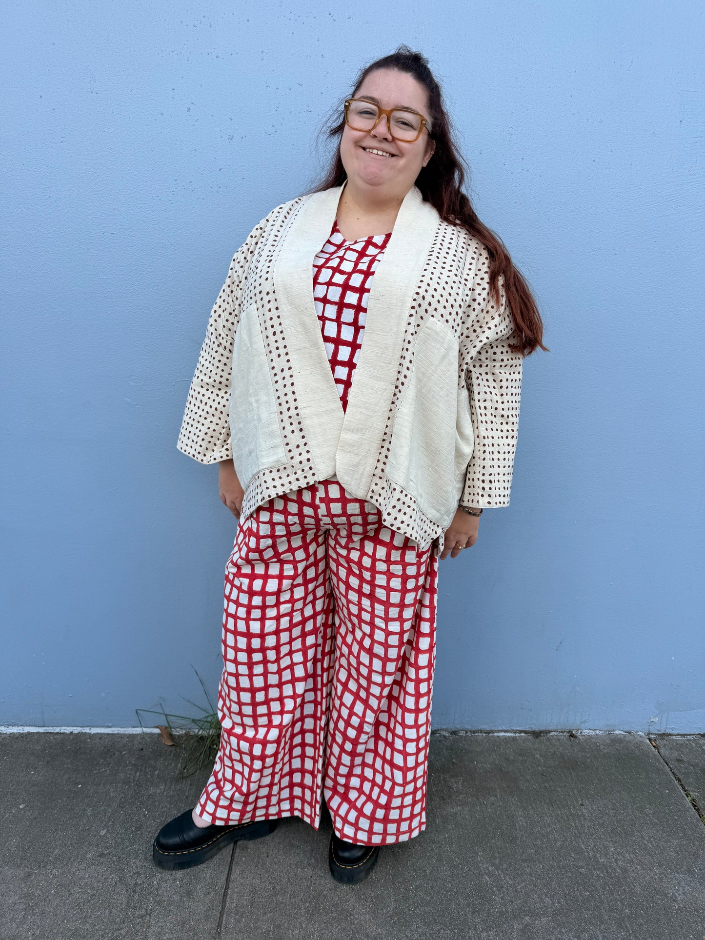 Zélia Top Madder Grid
