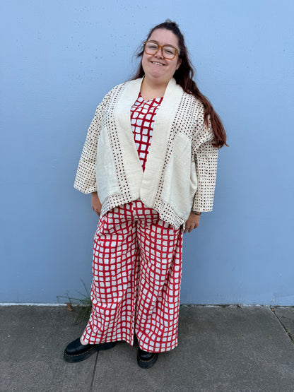 Zélia Top Madder Grid
