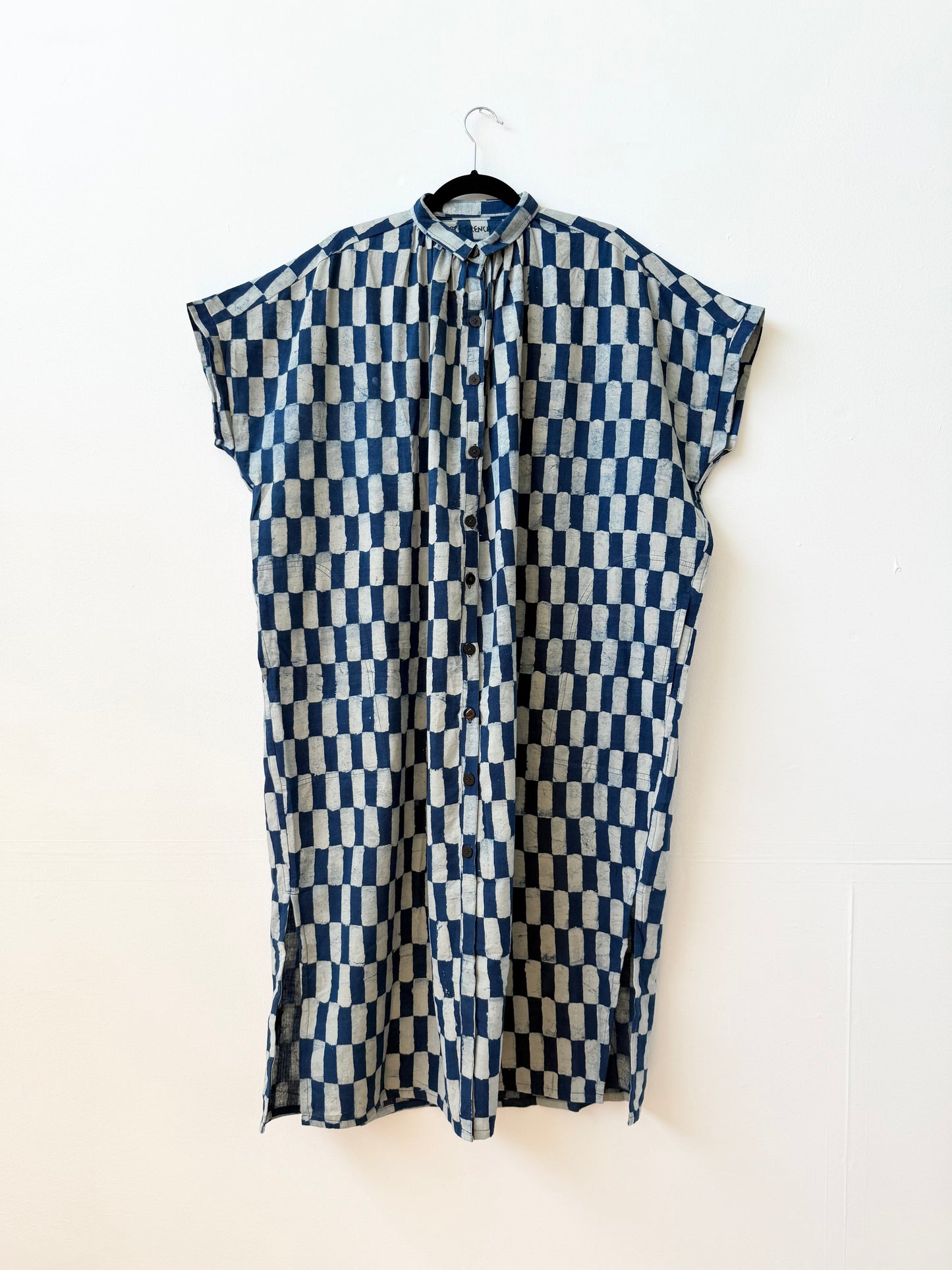 Elise Dress Indigo Big Rectangle