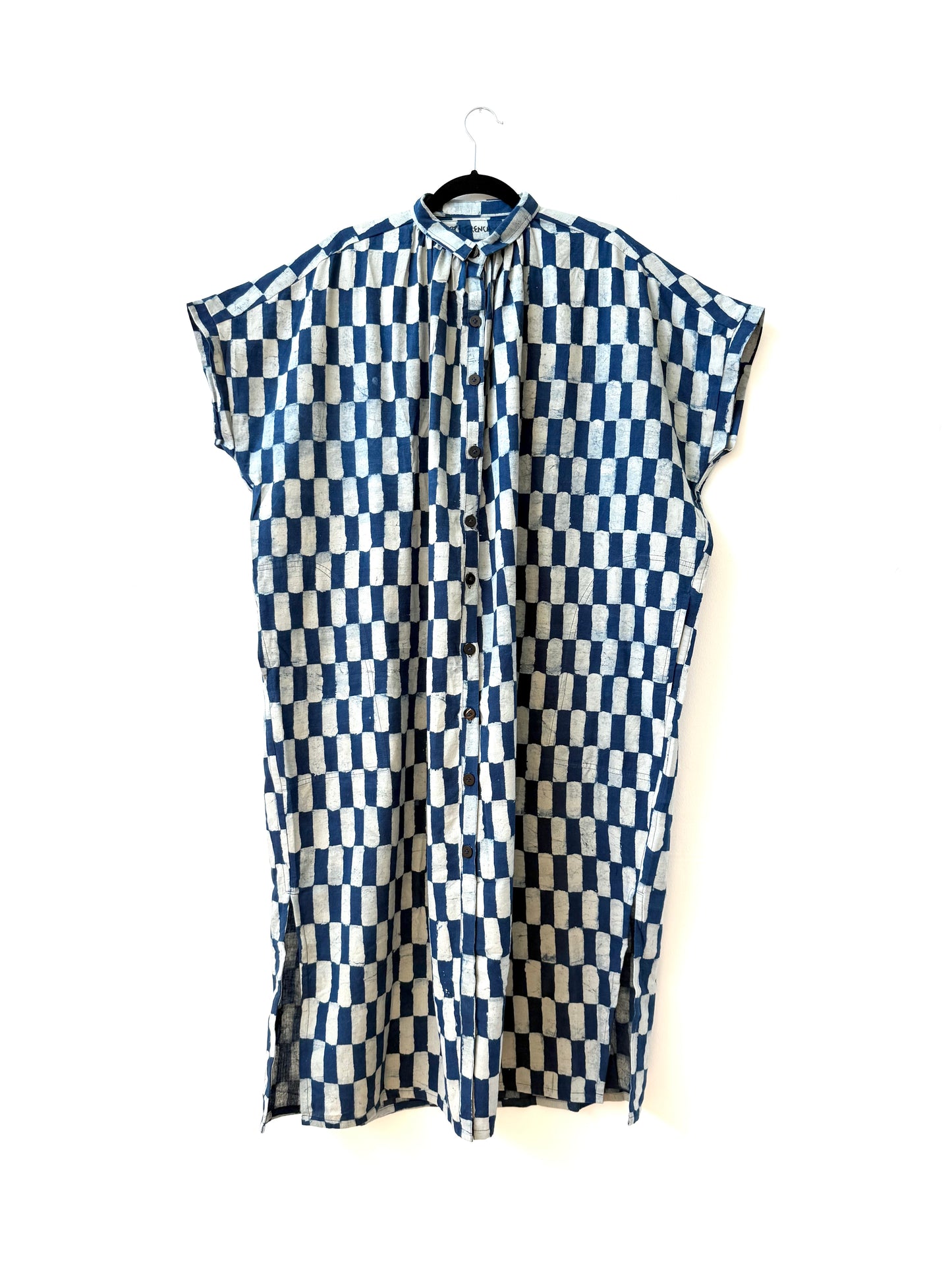 Elise Dress Indigo Big Rectangle