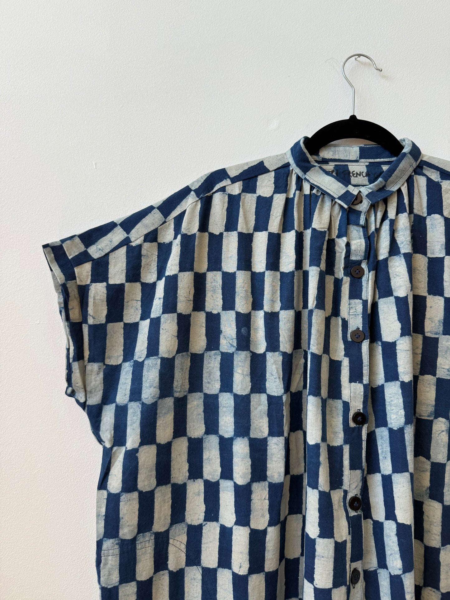 Elise Dress Indigo Big Rectangle