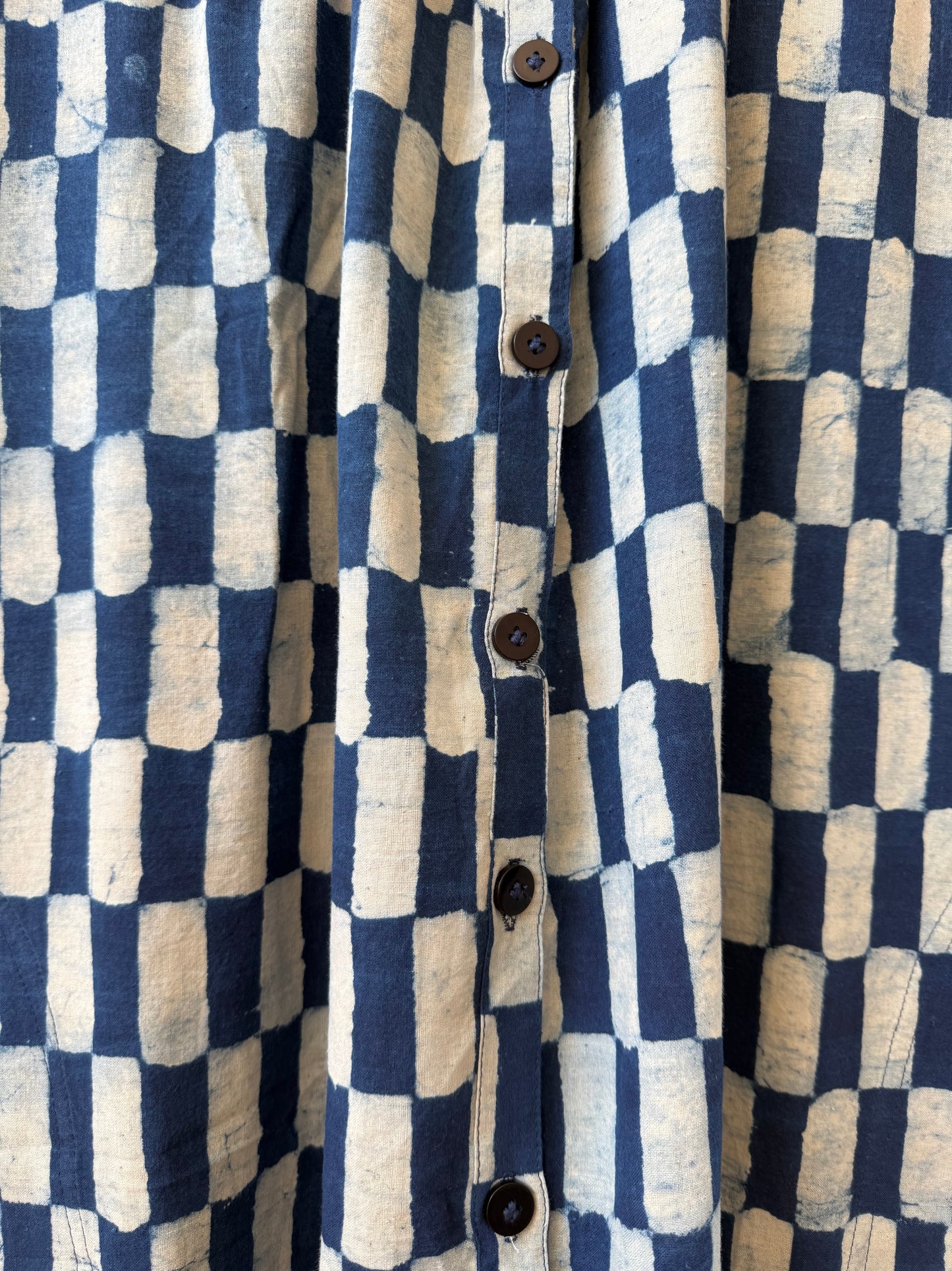 Elise Dress Indigo Big Rectangle