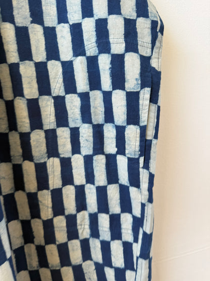 Elise Dress Indigo Big Rectangle