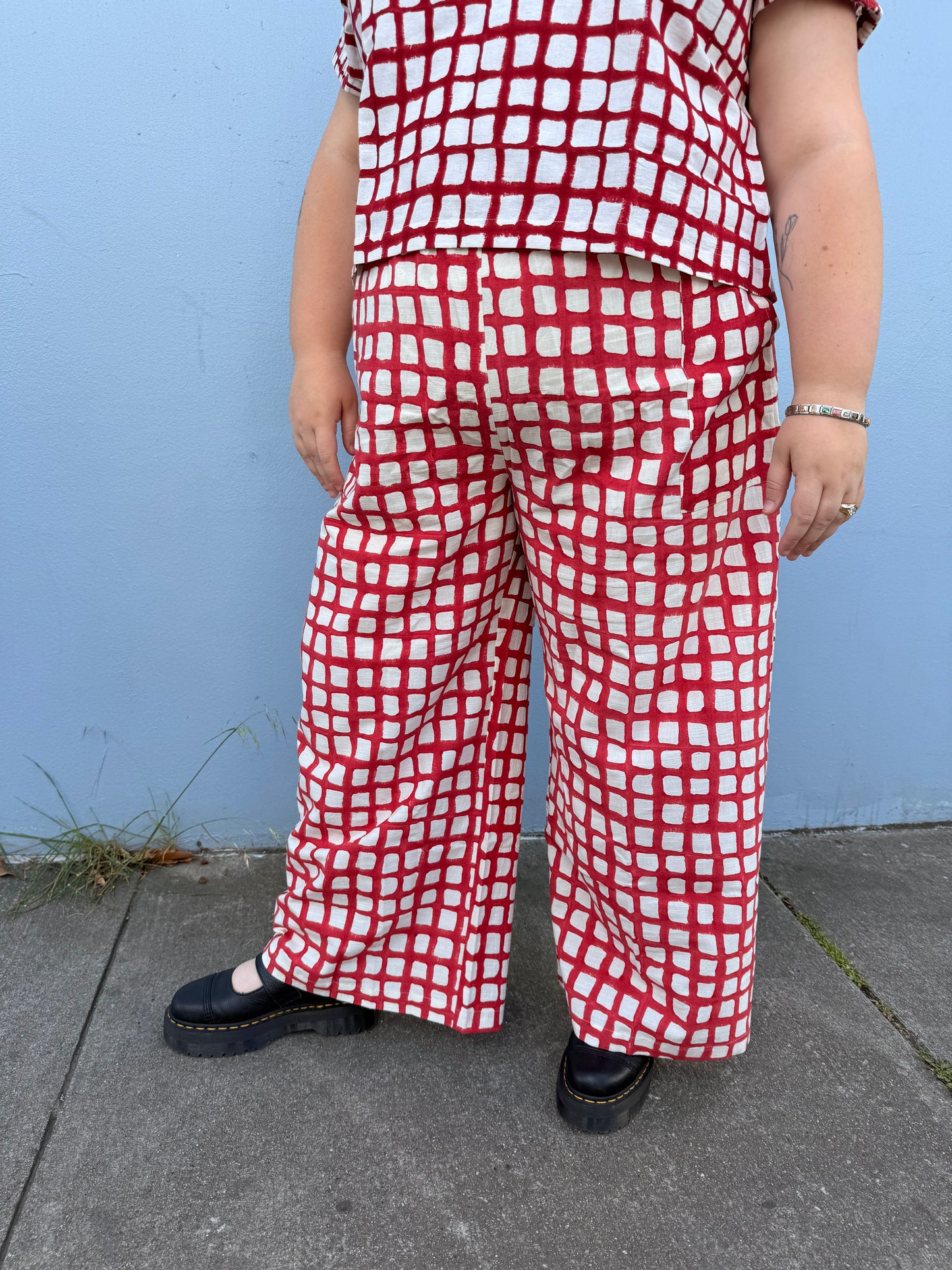 Zélia Top Madder Grid