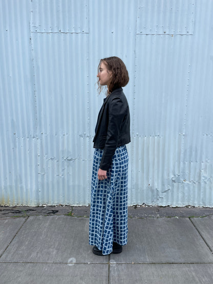 Tilda Skirt Indigo Big Squares (XS-XXL)
