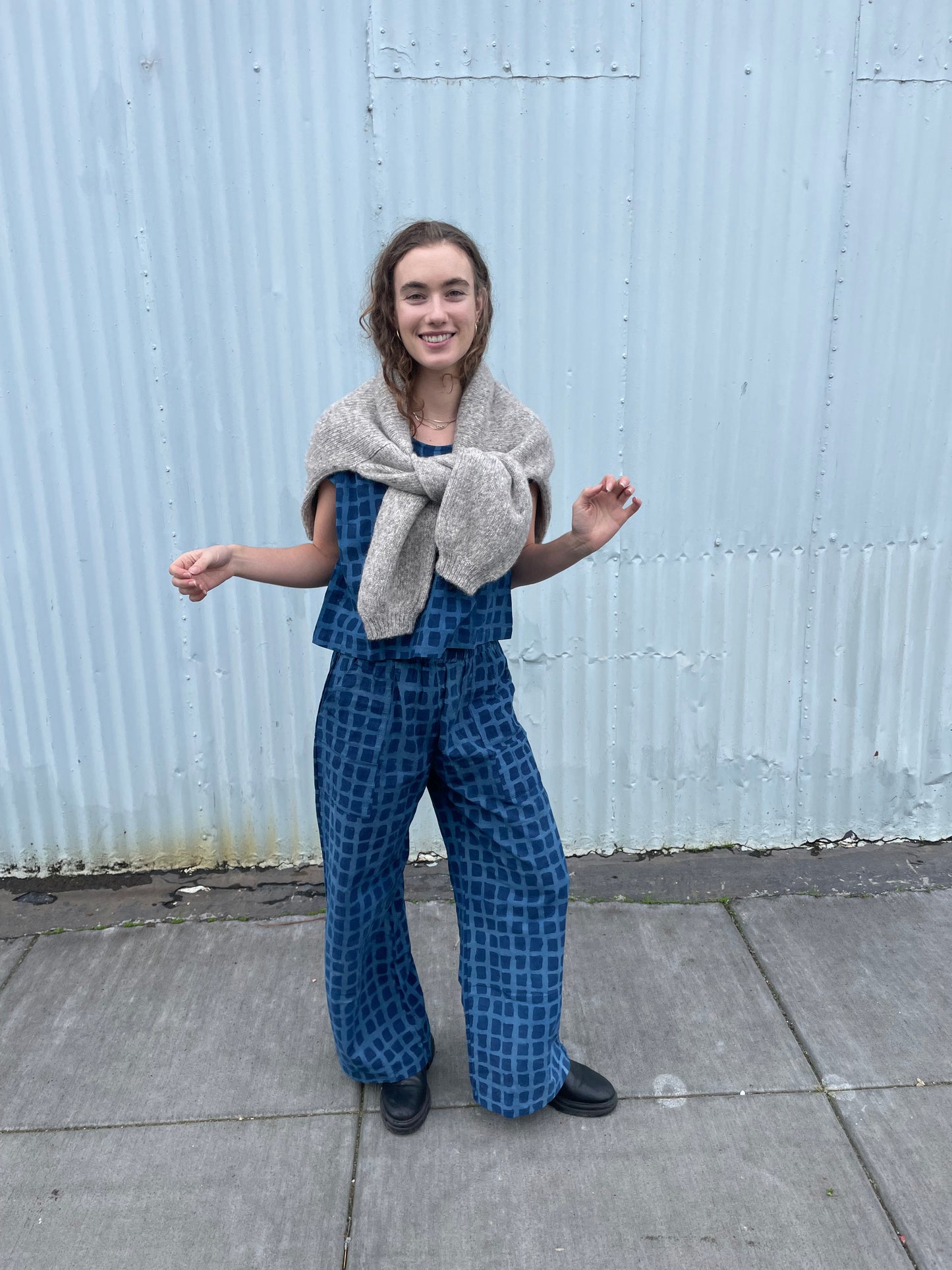 Hand-loomed Silver Félix Sweater, Undyed Alpaca