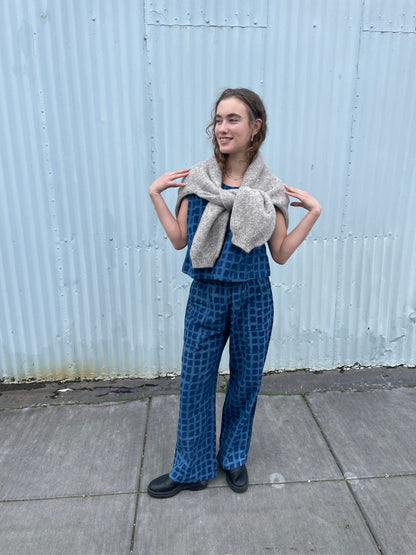 Omar Indigo Big Square Pants