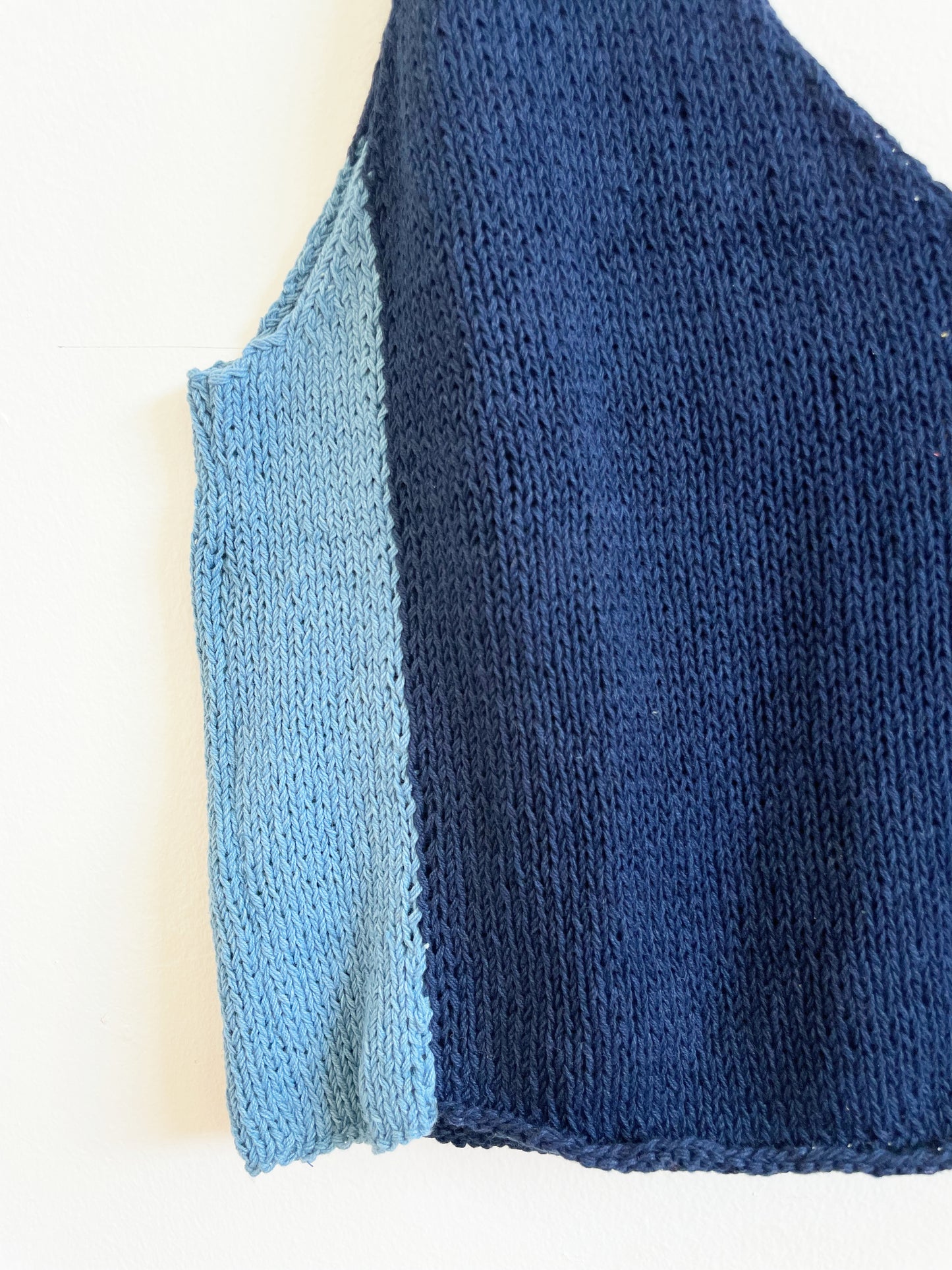 Dark Indigo Tank Top, Hand Knit & Natural Dyes