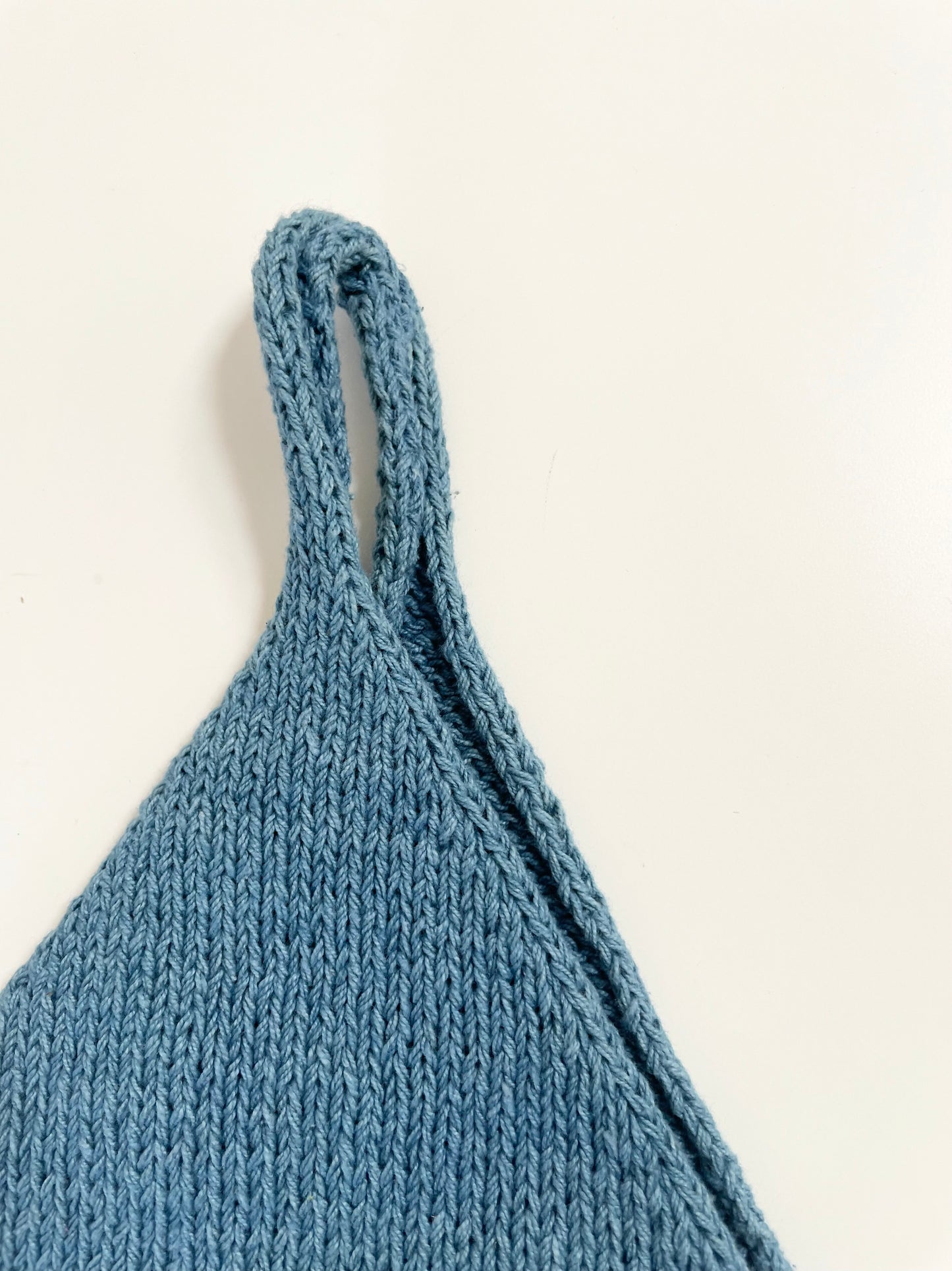 Light Indigo Tank Top, Hand Knit & Natural Dyes