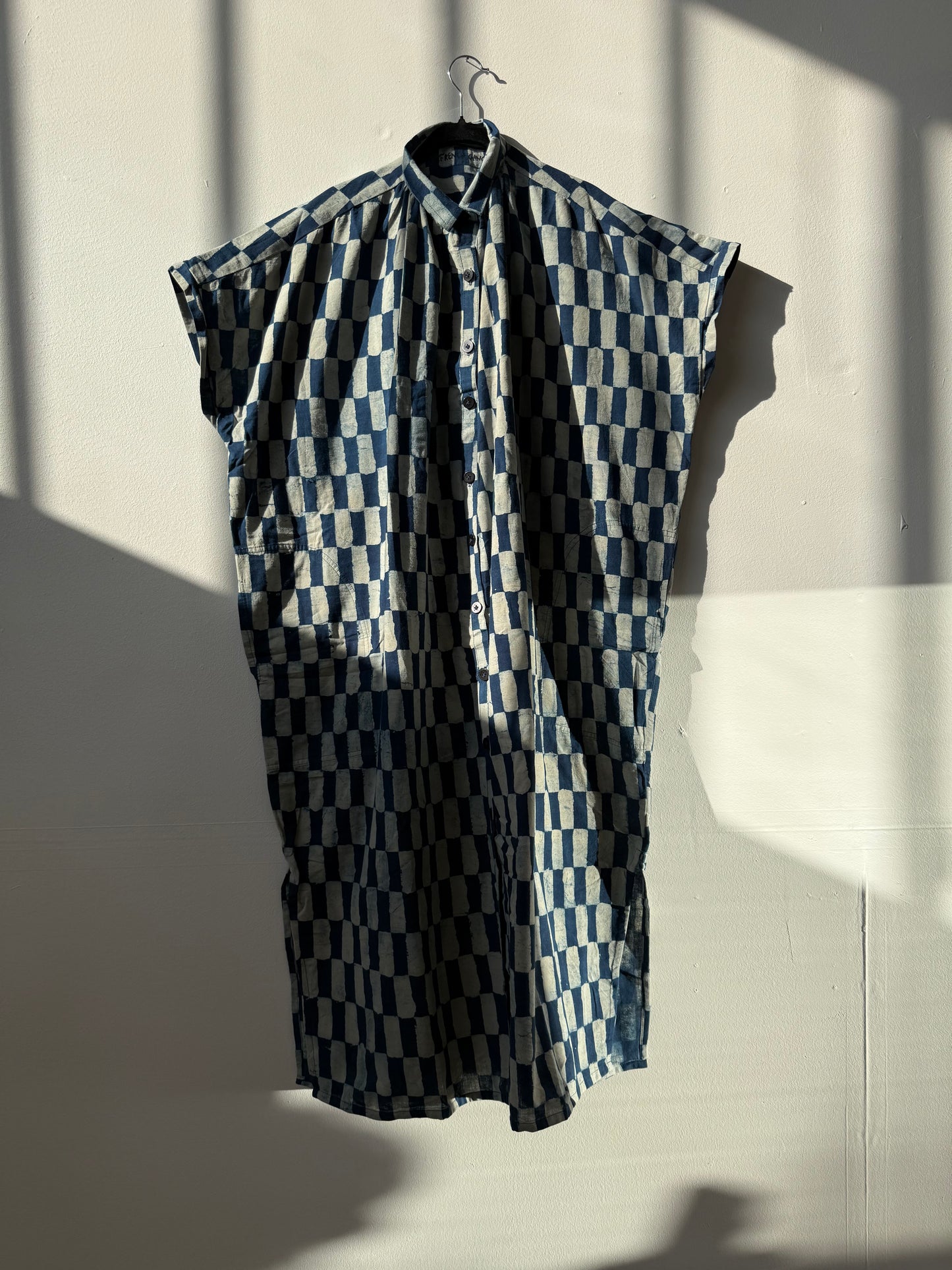 Elise Dress Indigo Big Rectangle