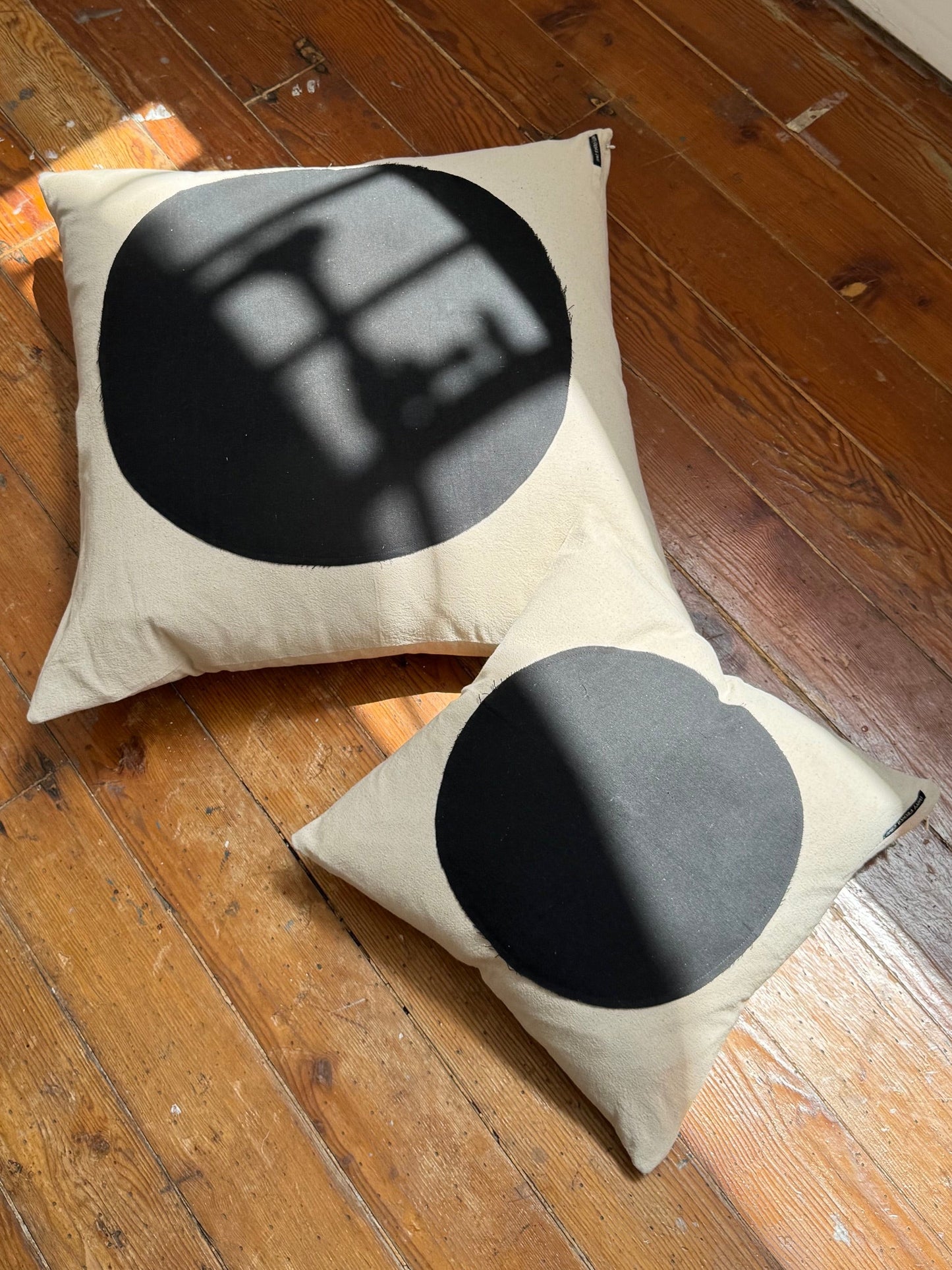 Black Moon & White Pillow 28x28in