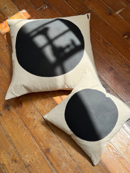 Black Moon & White Pillow  18x18in