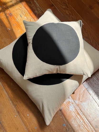 Black Moon & White Pillow  18x18in