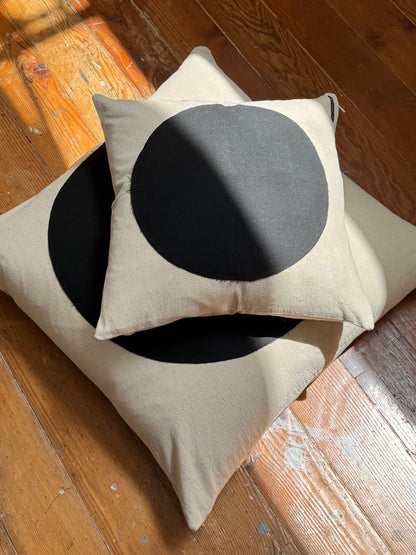 Black Moon & White Pillow 28x28in