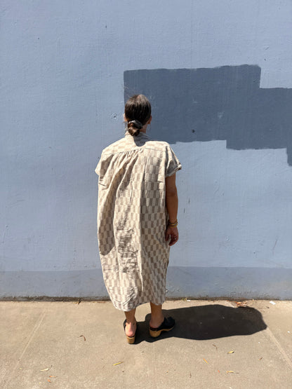 Elise Dress Grey Big Rectangle