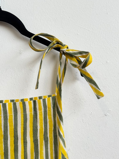 Tie-String Striped Jumpsuit