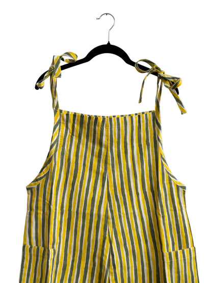 Tie-String Striped Jumpsuit