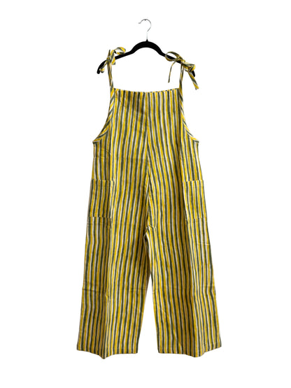 Tie-String Striped Jumpsuit
