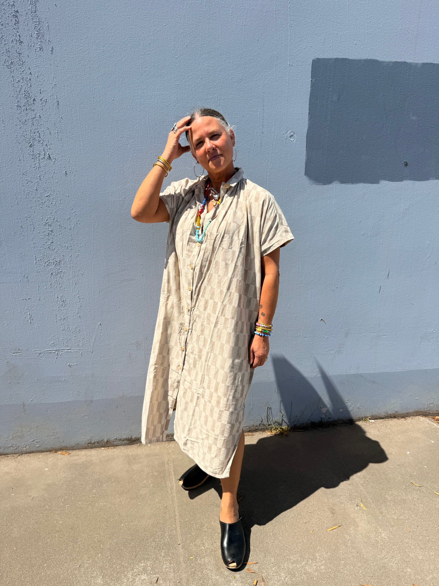 Elise Dress Grey Big Rectangle