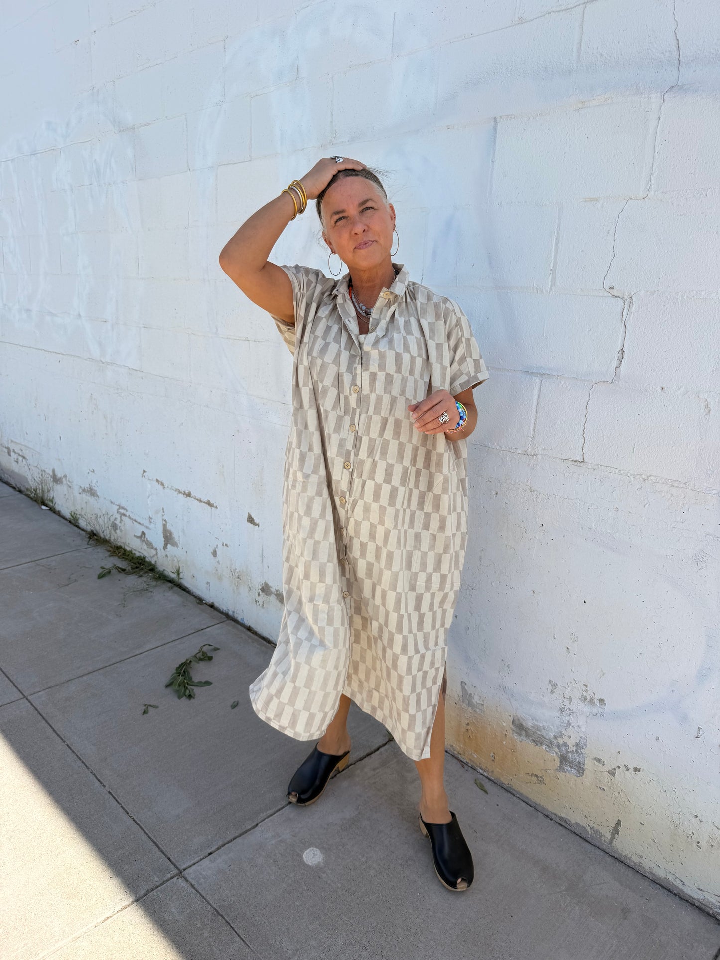 Elise Dress Grey Big Rectangle