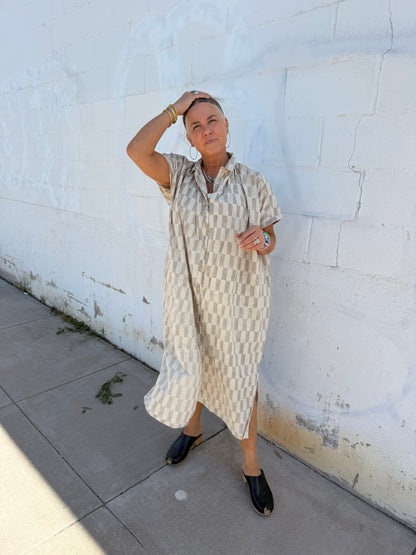Elise Dress Grey Big Rectangle