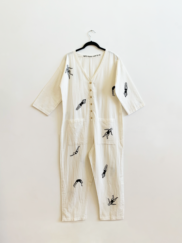 The Swimmers Jumpsuit (XS-L) white or cream
