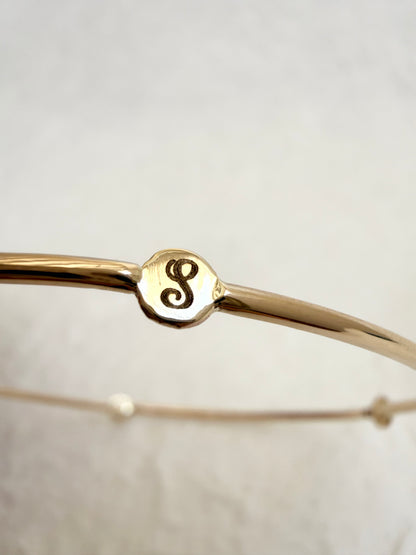 The Kin Bangle - 14K Gold (Customizable)