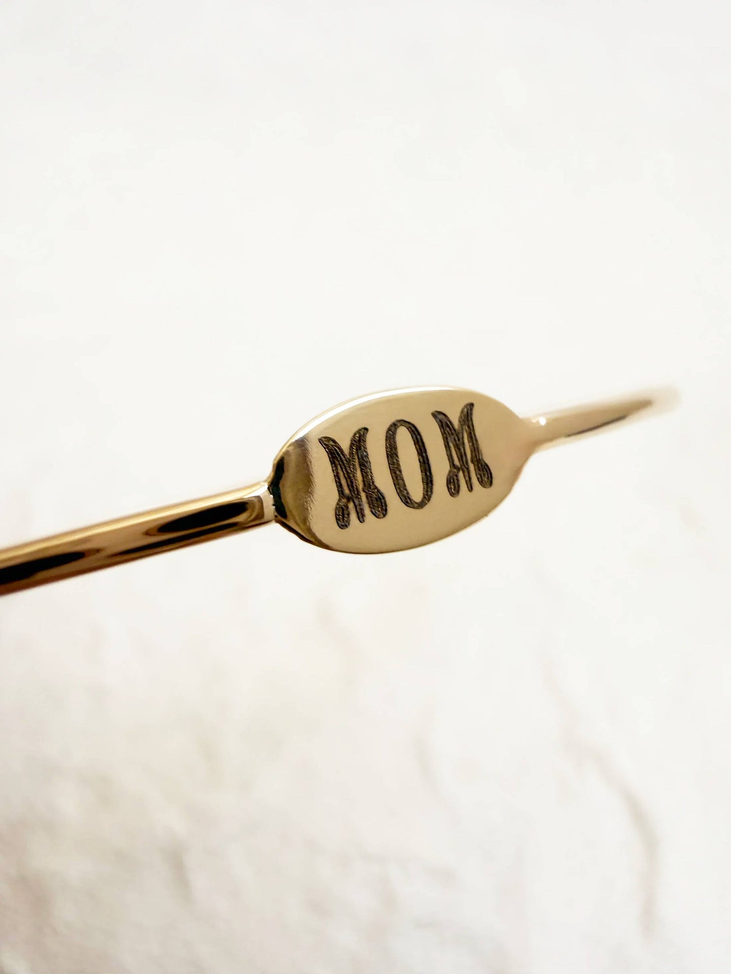 The Mom Bangle - 14K Gold