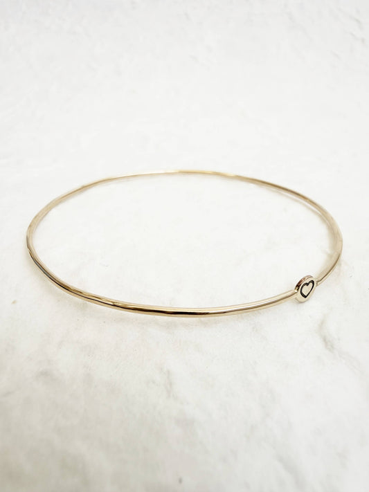 The Heart Bangle - 14K Gold