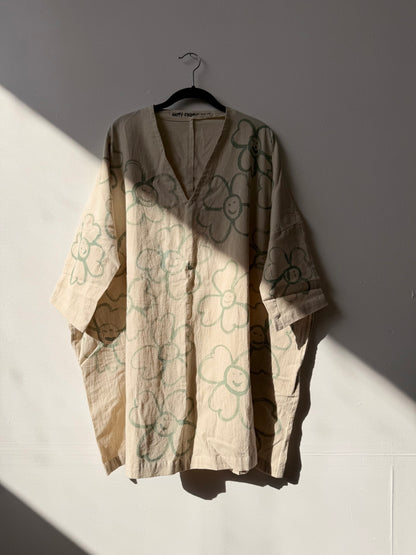 #124 Hand-painted Dress / Tunic - Les Fleurs